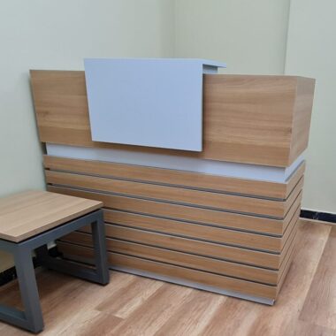 Modern Wooden Reception Desk with Elegant Design- RC-0012