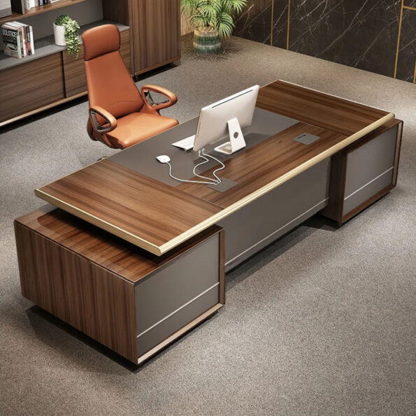 مكتب تنفيذي بتصميم على شكل L -MD-D006