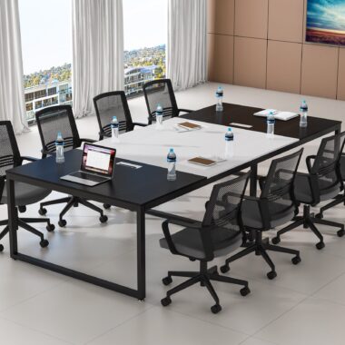 Elegant black meeting table with Spanish details