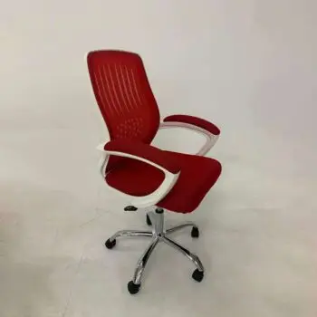 Medical mesh office chair, multi-color treatment, white frame