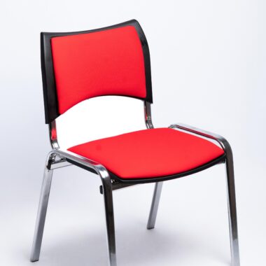 New Royal waiting chair, red&nickel