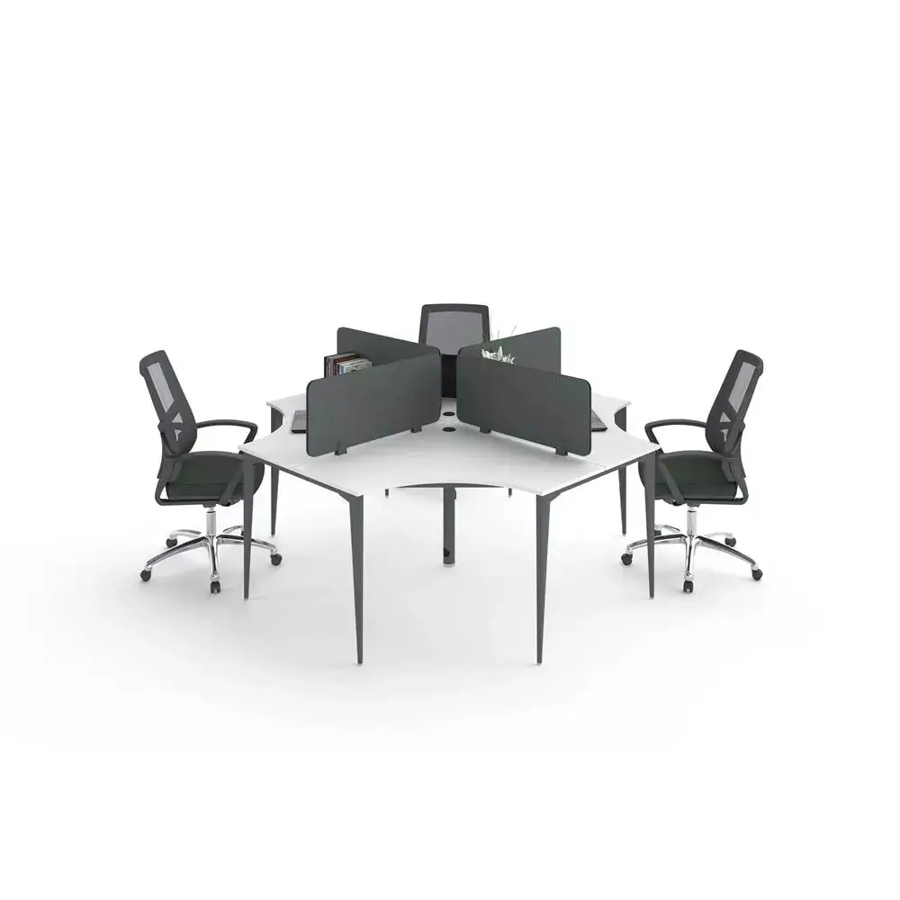Modern 4-Person Workstation – New Line by Divisions Office Furniture